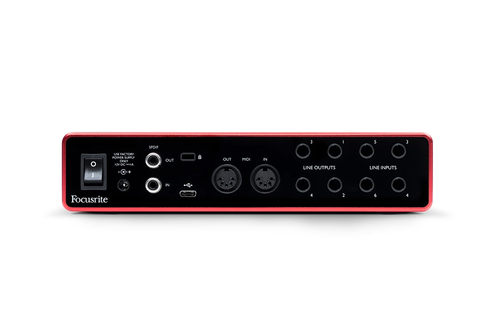 Focusrite scarlett 8i6 takapaneli