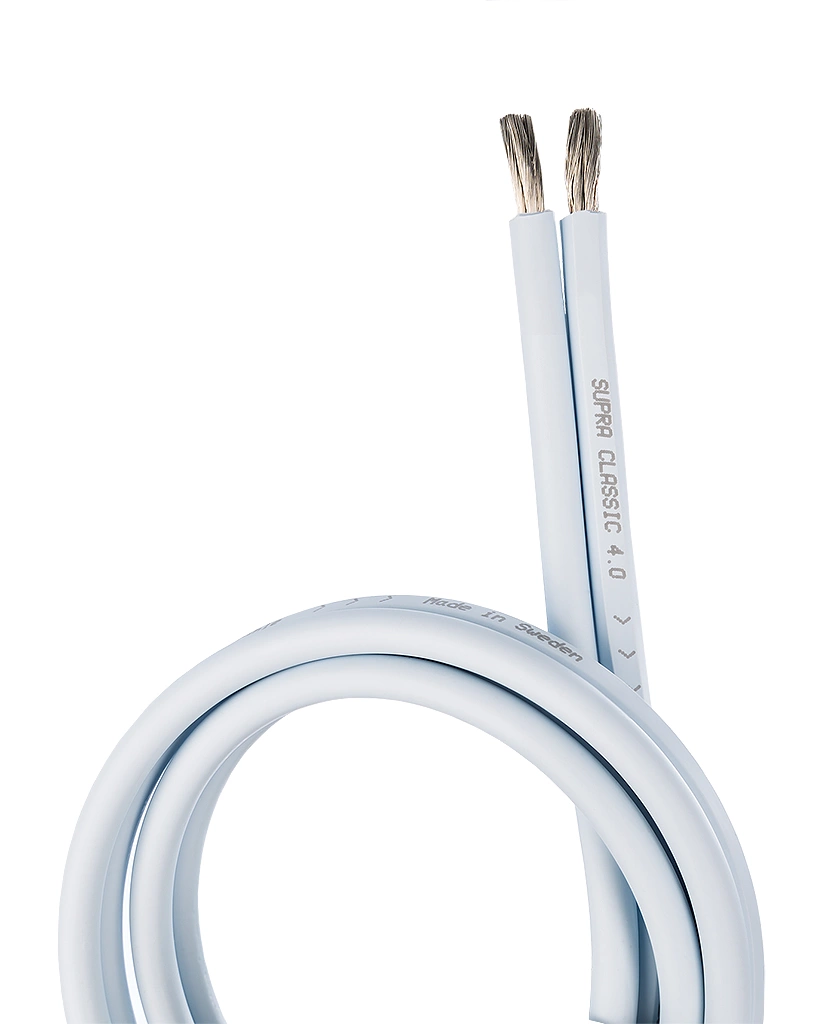Supra Classic 2x4.0mm2 valk. kaiutinjohto, 5m paketti