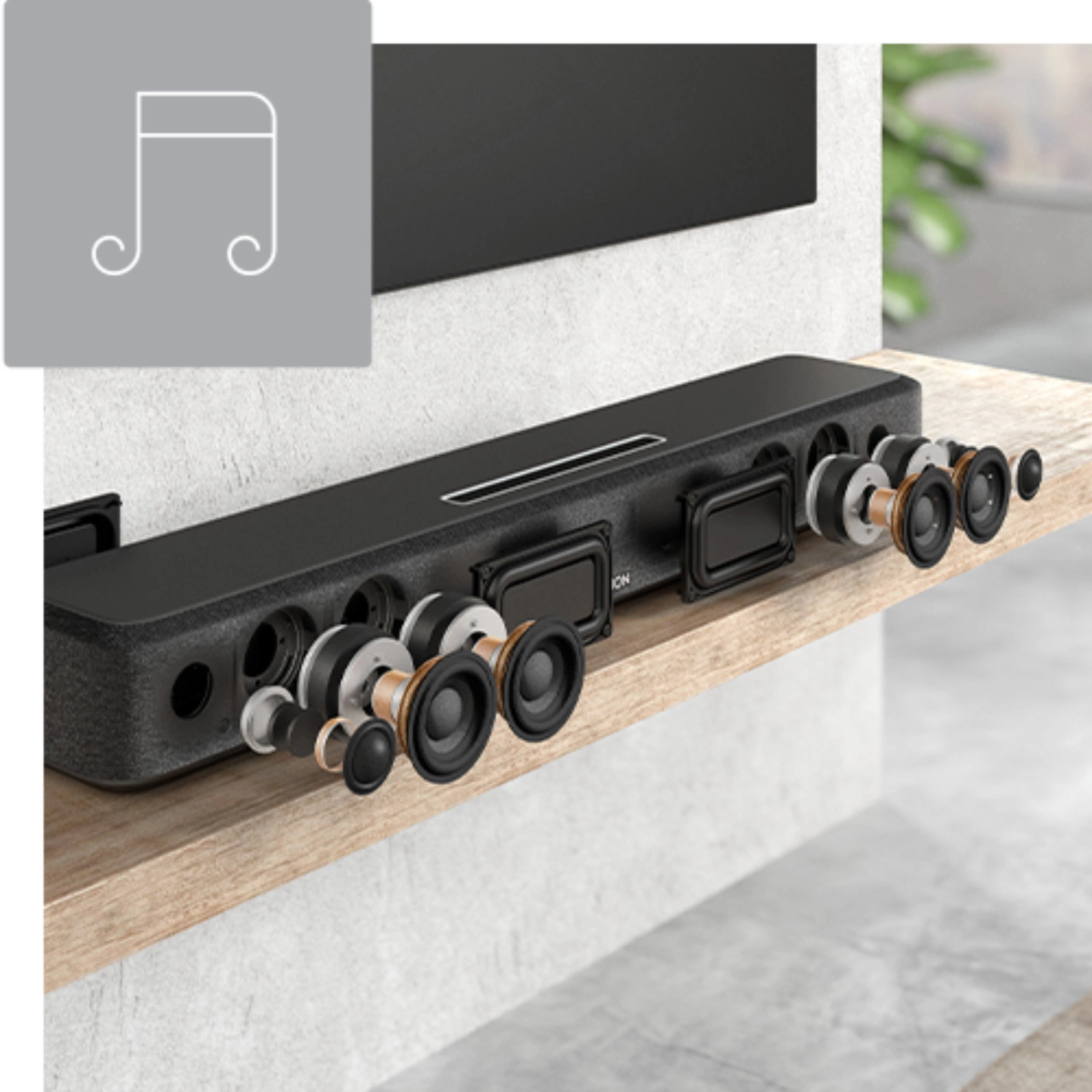 Denon Home SB550 soundbar tekniikkaa