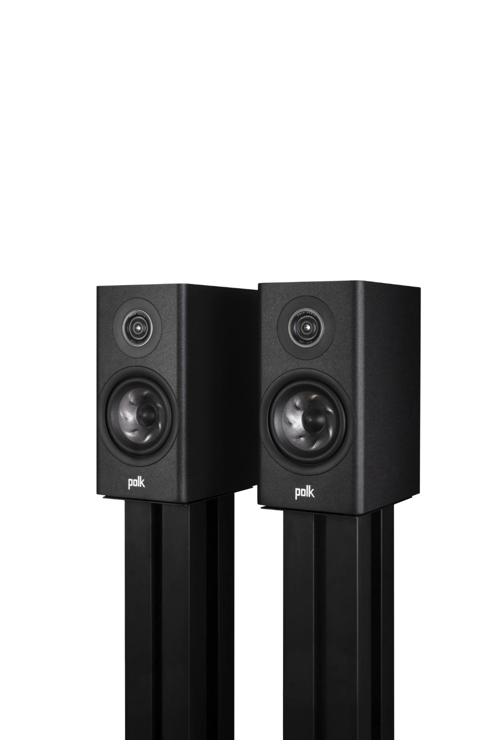 Polk Audio R100 jalustakaiutin, musta ilman etukangasta