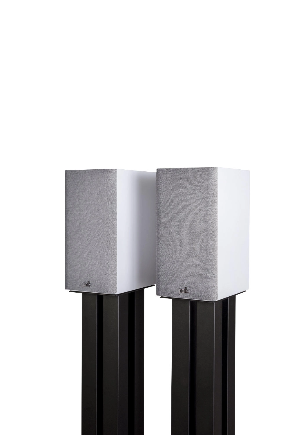 Polk Audio R100 jalustakaiutin, valkoinen etukankaalla