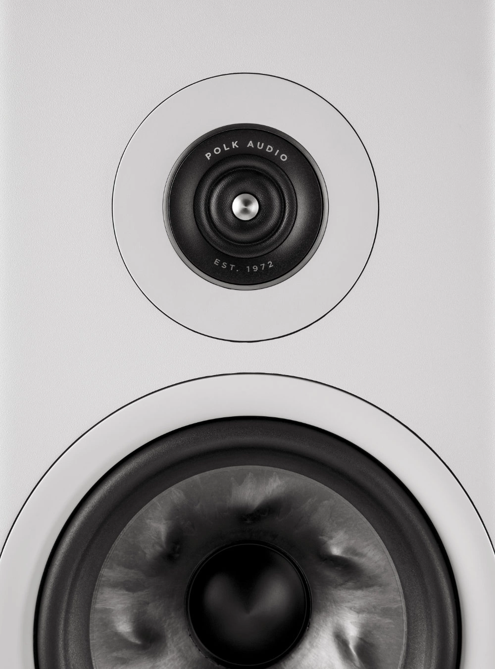 Polk Audio R100 jalustakaiutin, valkoinen etulevy