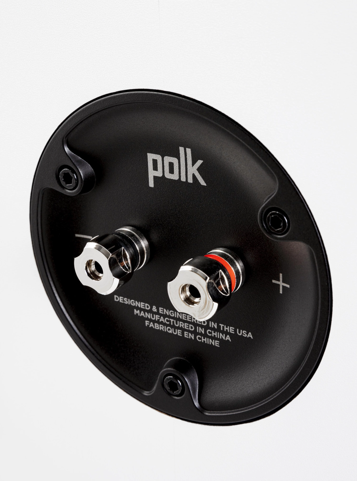 Polk Audio R600 lattiakaiutin, valkoinen liitännät