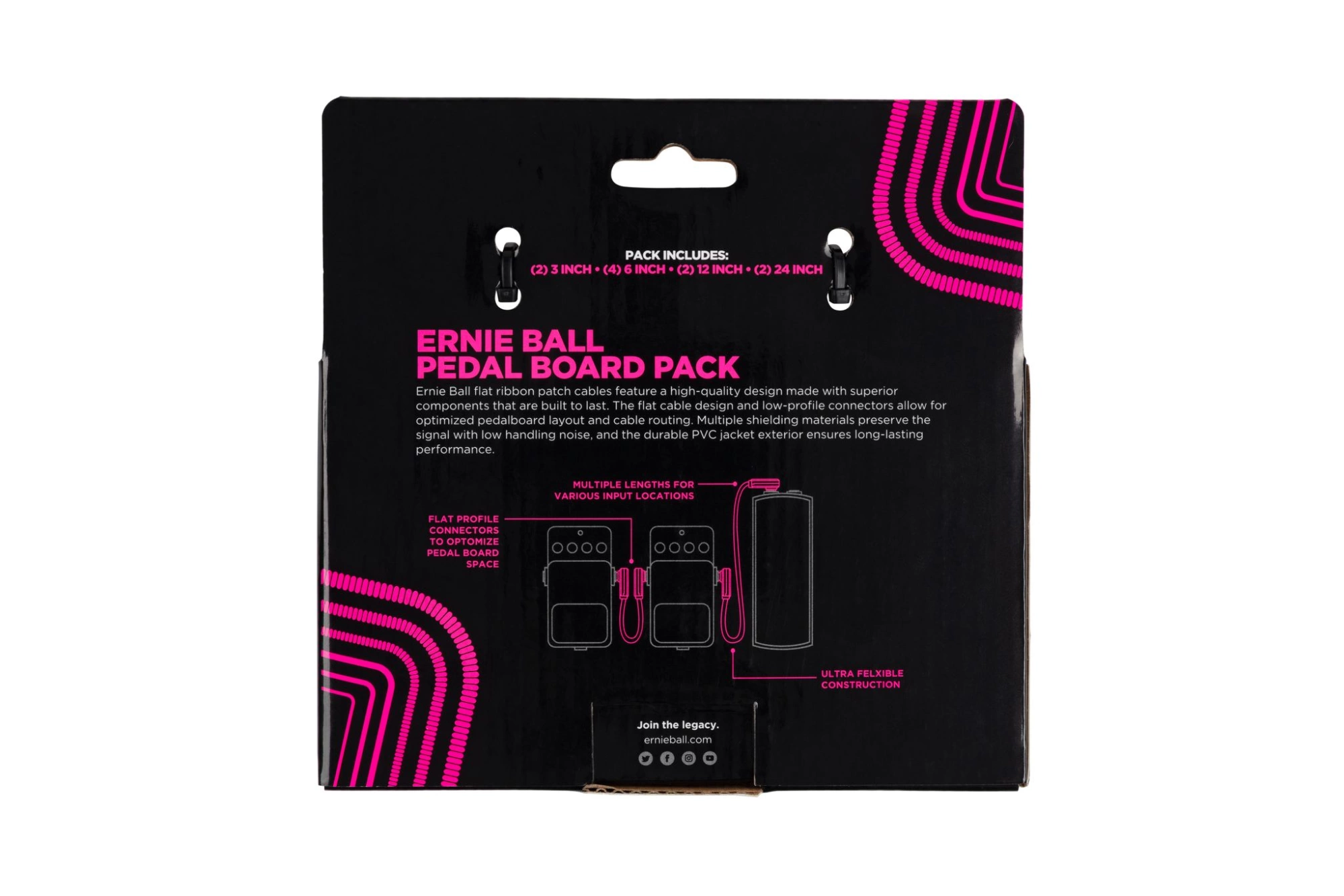 Ernie Ball EB-6224 Flat Ribbon Patch Cable kaapelisarja info 888260c058ecbb434.jpg