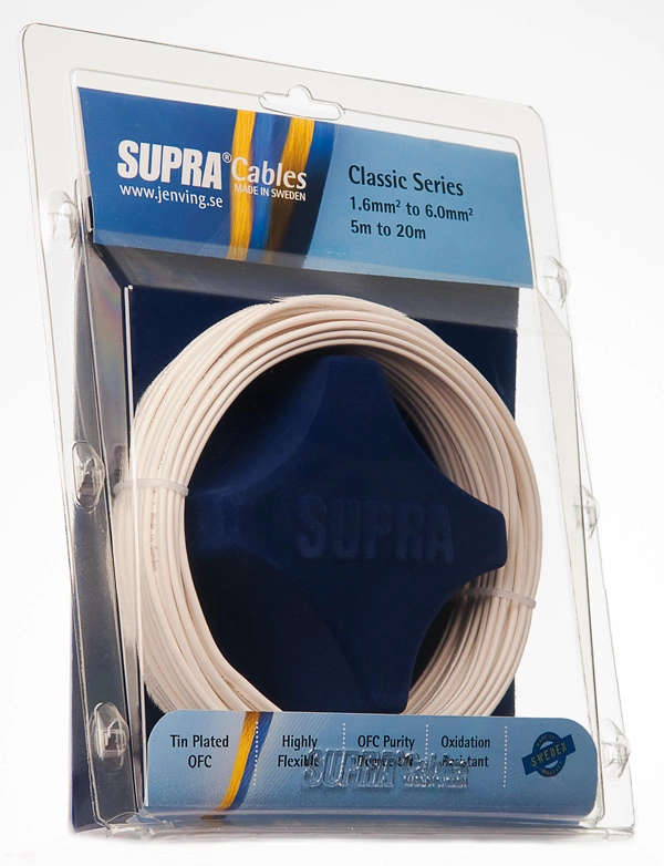 Supra Classic 2x4.0mm2 valk. kaiutinjohto, 5m paketti