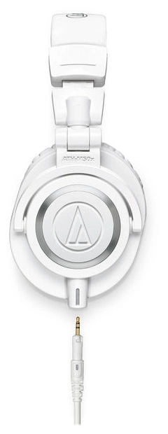 Audio-Technica ATH-M50X studiomonitorikuulokkeet, valkeat sivu