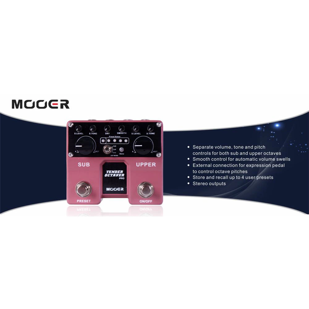 MOOER Tender Octaver Pro efektipedaali info