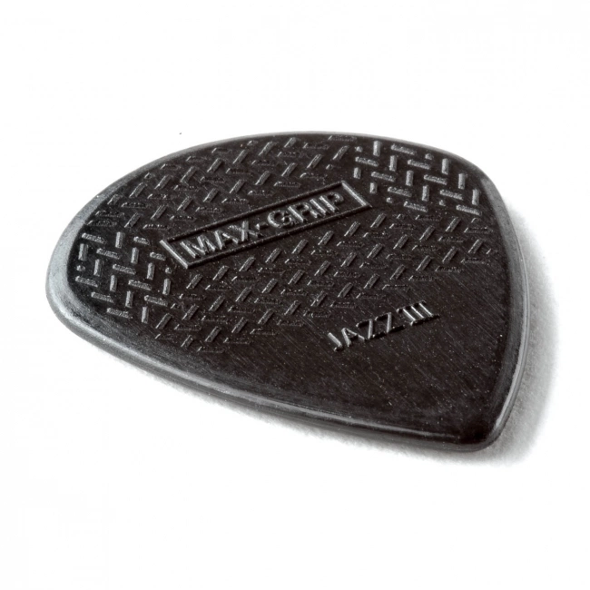 Dunlop NYLON MAX GRIP JAZZ III STIFFO musta plektra, 6kpl pinta