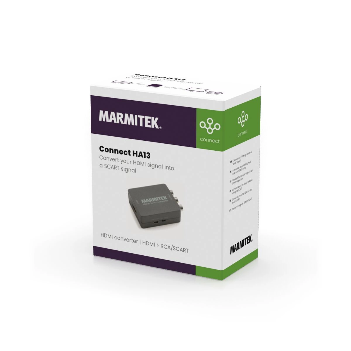Marmitek Connect HA13 HDMI > SCART -muunnin pakkaus