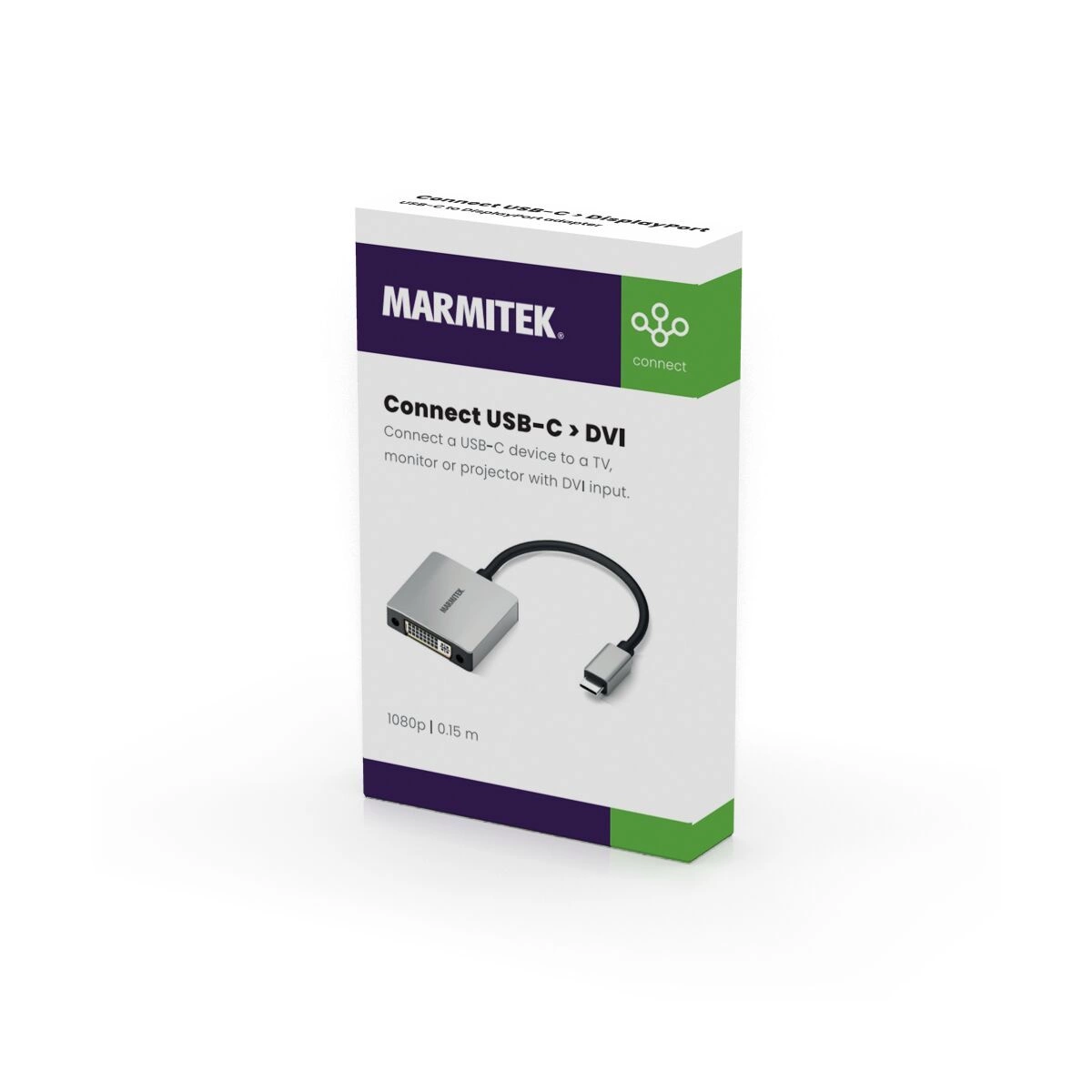 Marmitek Connect USB-C > DVI -adapteri pakkaus