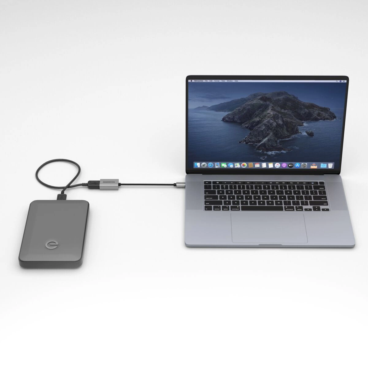 Marmitek Connect USB-C > USB-A -adapteri tietokone ja kovalevy