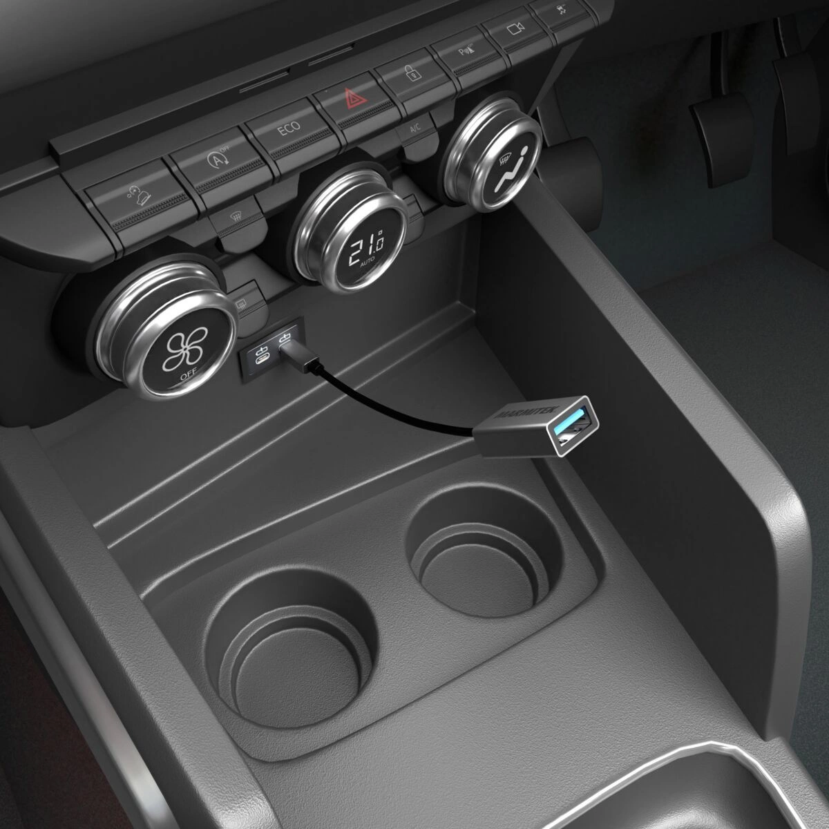 Marmitek Connect USB-C > USB-A -adapteri autolataus