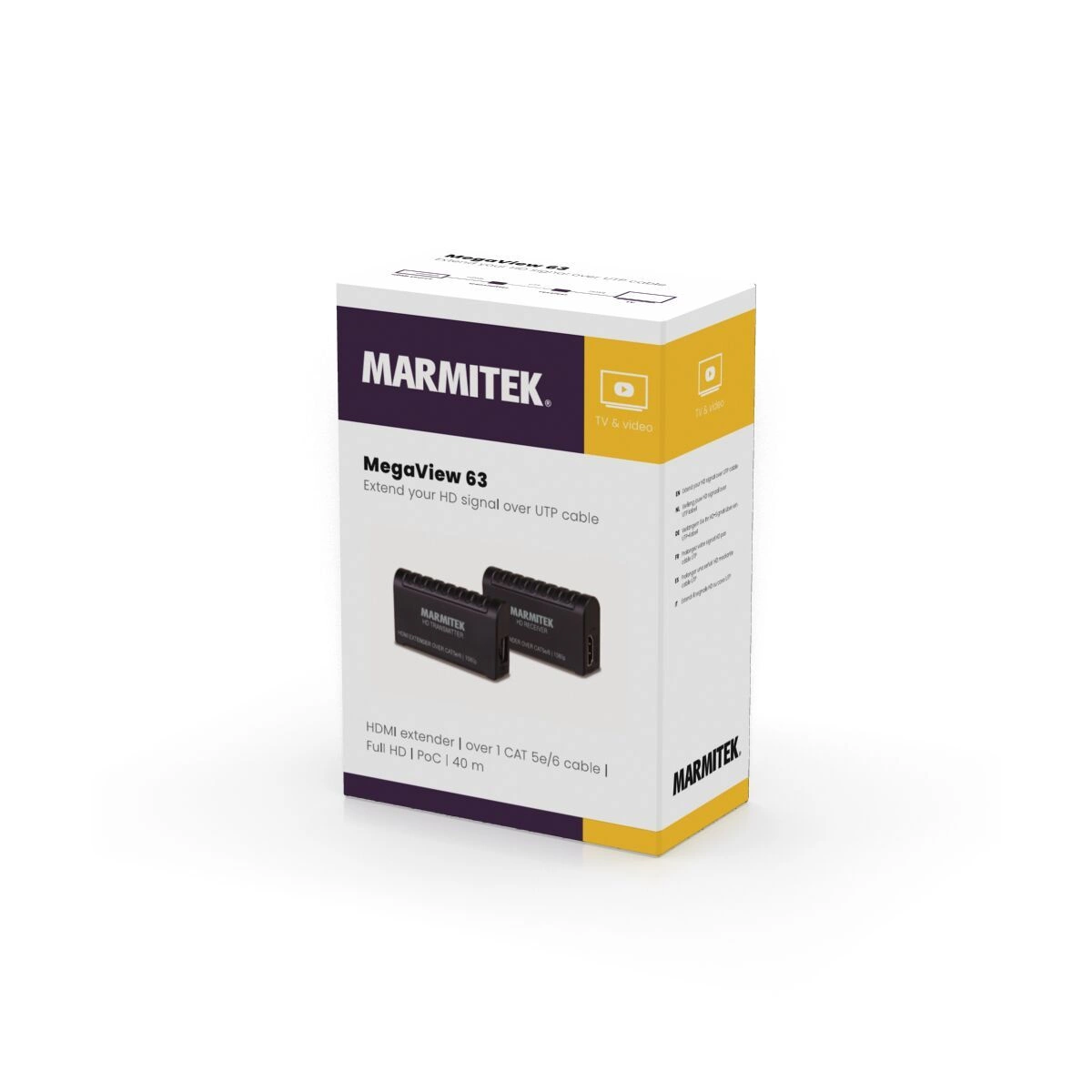 Marmitek MegaView 63 HDMI-jatkaja CAT5e/6 pakkaus