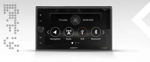 Xzent X-427 multimediasoitin navigointi valmiudella