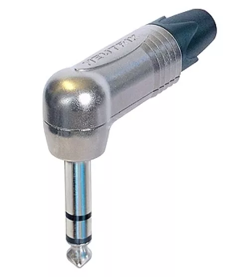 Neutrik 6.3 mm right-angle stereo jack plug