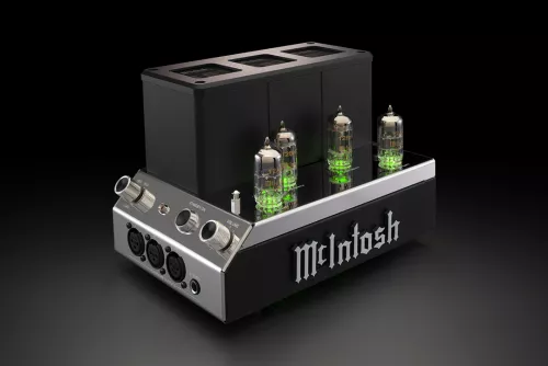 McIntosh MHA200 putkikäyttöinen kuulokevahvistin tummalla taustalla ilman putkien suojakehikkoa 107366019644688b4b.jpg