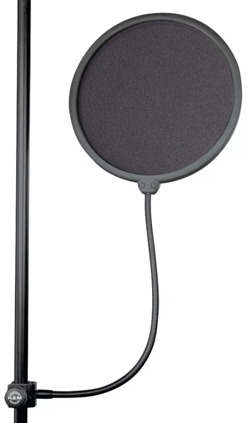 K&M 23966 Large Popkiller microphone pop filter, black
