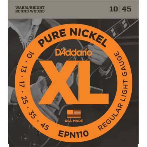 D'Addario electric guitar string set 010-045, nickel