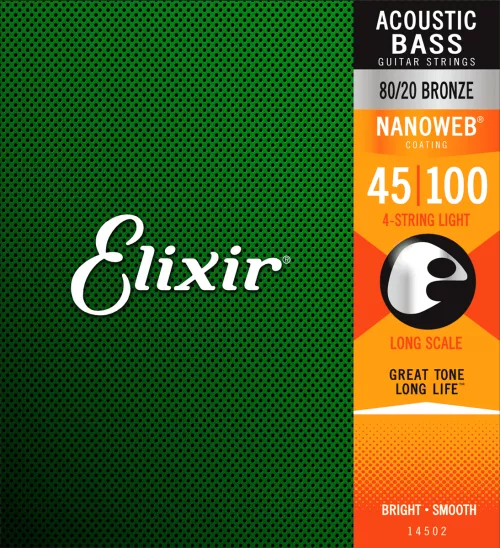 Elixir Nanoweb 45-100 acoustic bass string set