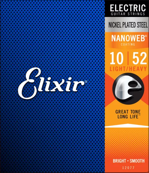 Elixir Nanoweb Light-Heavy 10-52 electric guitar string set