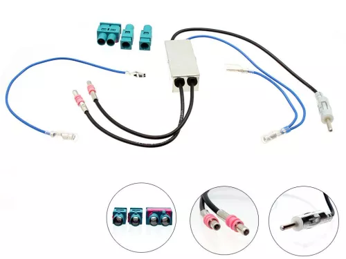 Connects2 CT27AA76 VAG dual Fakra-DIN antenna adapter