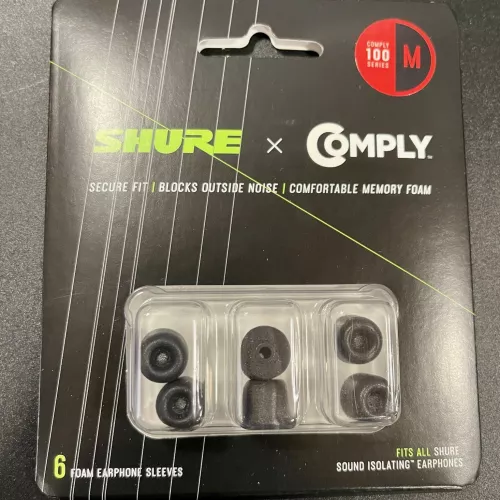 Shure EACYF1-6M Musta vaahtomuovisovite, 3 paria, M-koko