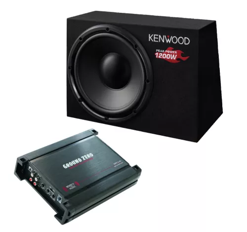 Kenwood X Ground Zero KSC-W1200B + GZFA 2.100 cheap bass kit