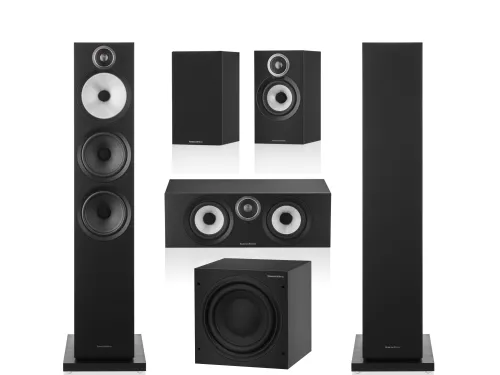 B&W 600 Series 5.1 speaker set, black