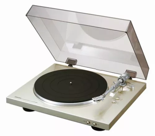 Denon DP-300F turntable, silver