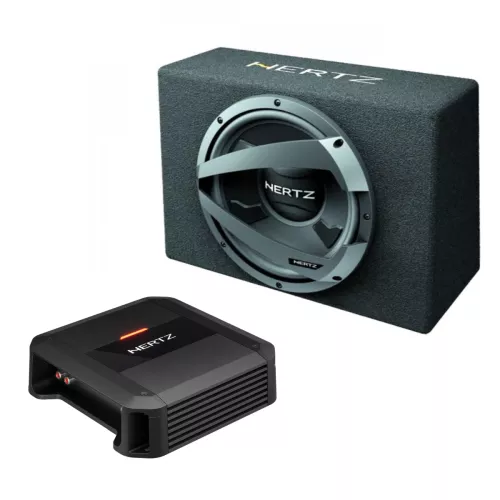 Hertz DP1.500 + DBX30.3 amplifier + subwoofer package