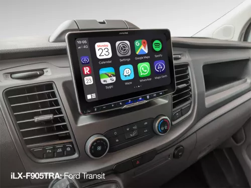Alpine Halo 9 iLX-F905TRA Ford Transit Custom head unit