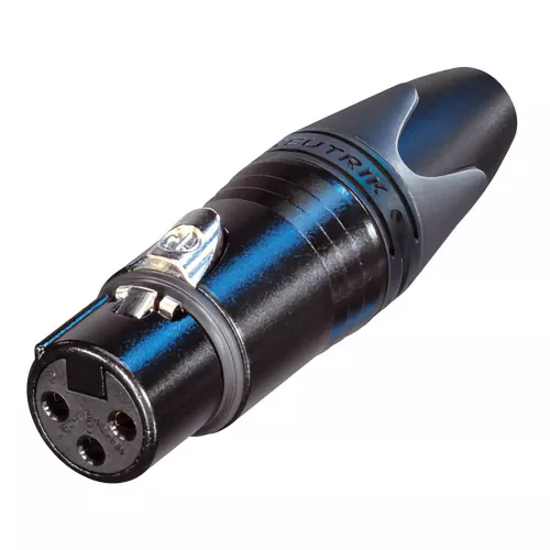 Neutrik NC3FXX-B XLR kullattu, musta johtonaaras