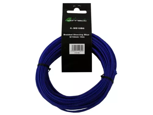 4Connect nylon braided sleeve, blue 6/12mm