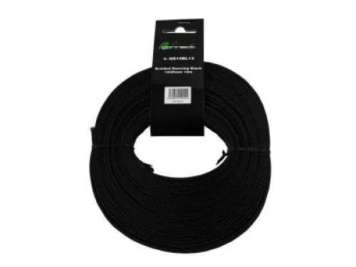 4Connect nylon braided sleeve, black 12/25mm