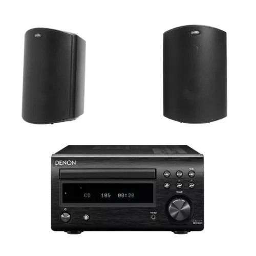 Sauna/outdoor audio package Denon RCD-M41 + Polk Audio Atrium 5