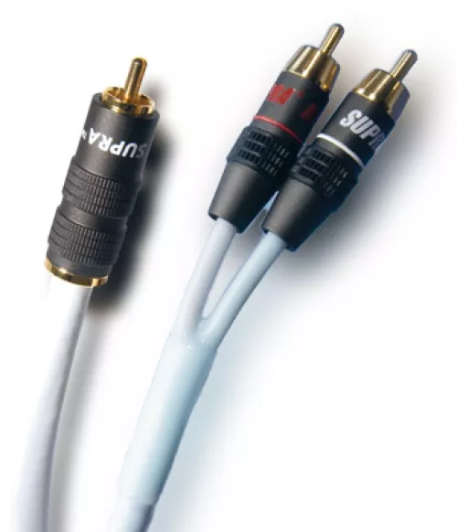 Supra Y-Link RCA-cable, white 10m