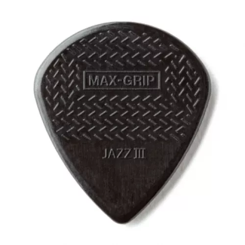 Dunlop NYLON MAX GRIP JAZZ III STIFFO musta plektra, 6kpl dunlop-nylon-max-grip-jazz-iii-stiffo-picks-black-6-pcs-06a8d6613c472d.jpg