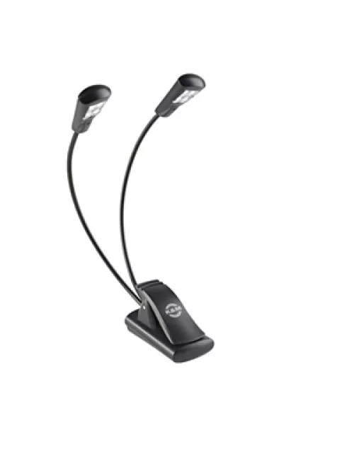 K&M 12246 Double 4 LED FlexLight music stand light, black